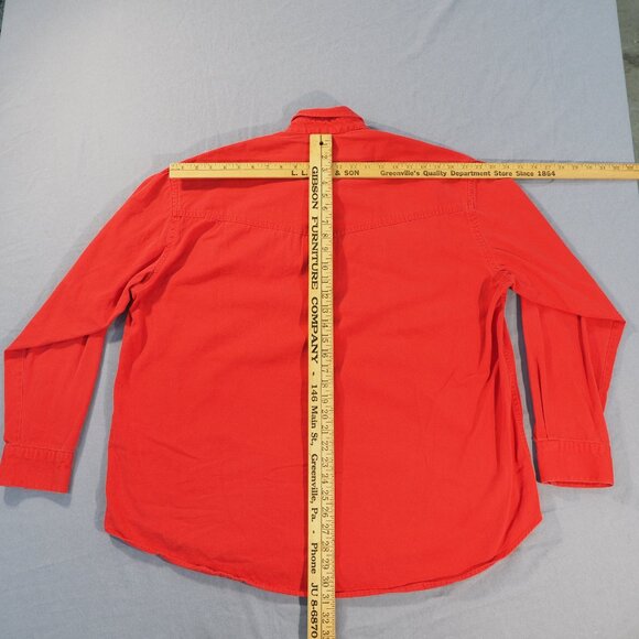 Texas Cotton Shirt Mens Extra Large Red USA Long Tail Cowboy Western Ranch Rodeo - Picture 5 of 8